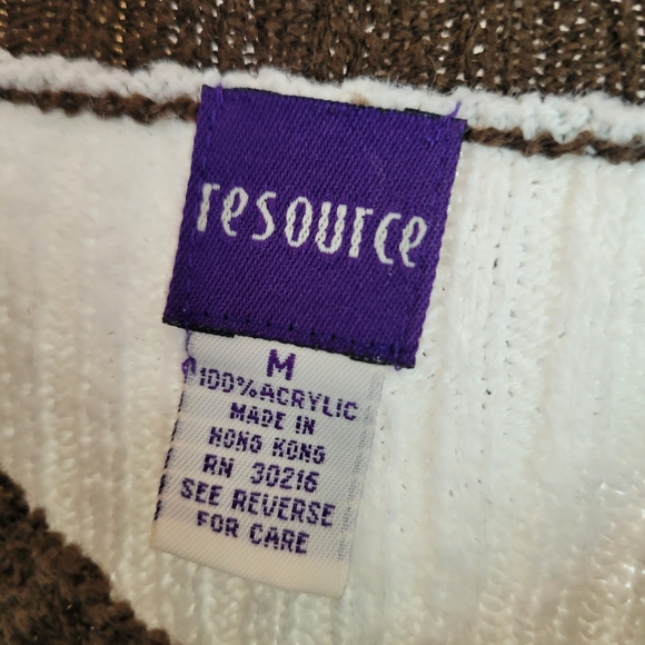 VTG 90s Ribbed Contrast Trim Tree - Picture 4 of 6